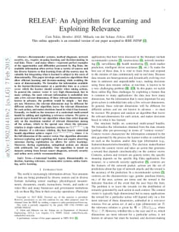 RELEAF: An Algorithm for Learning and Exploiting Relevance