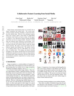 Collaborative Feature Learning from Social Media