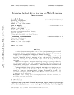 Estimating Optimal Active Learning via Model Retraining Improvement