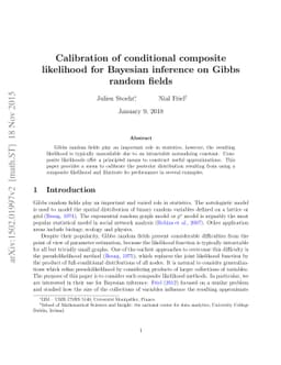 Calibration of conditional composite likelihood for Bayesian inference
  on Gibbs random fields
