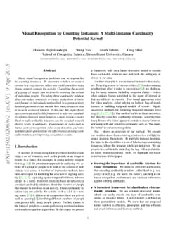 Visual Recognition by Counting Instances: A Multi-Instance Cardinality
  Potential Kernel