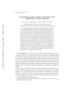 Likelihood-based model selection for stochastic block models