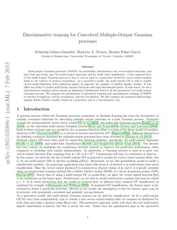 Discriminative training for Convolved Multiple-Output Gaussian processes