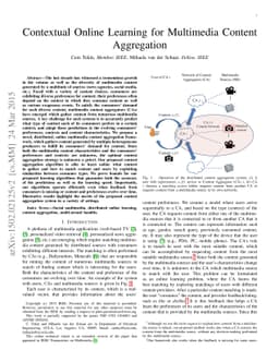 Contextual Online Learning for Multimedia Content Aggregation
