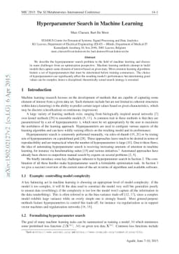 Hyperparameter Search in Machine Learning
