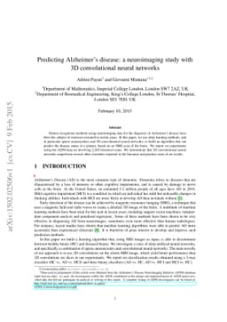 Predicting Alzheimer's disease: a neuroimaging study with 3D
  convolutional neural networks