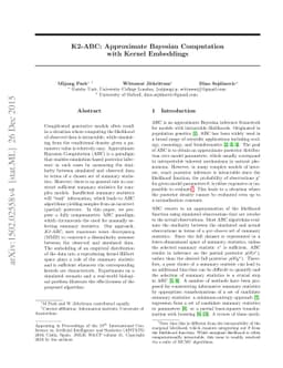 K2-ABC: Approximate Bayesian Computation with Kernel Embeddings