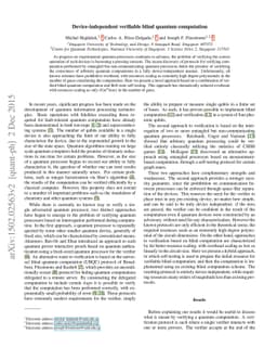 Device-Independent Verifiable Blind Quantum Computation