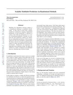 Scalable Multilabel Prediction via Randomized Methods