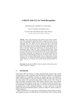 A HMAX with LLC for visual recognition