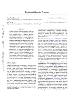 Distributed Gaussian Processes