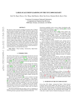Large-Scale Deep Learning on the YFCC100M Dataset