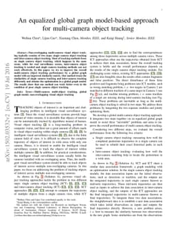 An equalised global graphical model-based approach for multi-camera
  object tracking