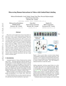 Discovering Human Interactions in Videos with Limited Data Labeling