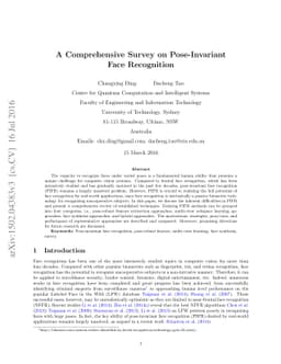 A Comprehensive Survey on Pose-Invariant Face Recognition