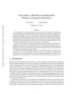 The Ladder: A Reliable Leaderboard for Machine Learning Competitions