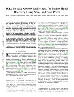 ICR: Iterative Convex Refinement for Sparse Signal Recovery Using Spike
  and Slab Priors