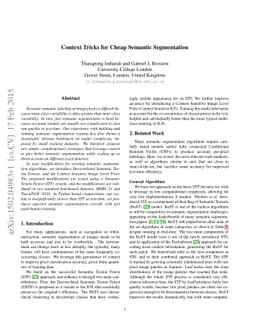 Context Tricks for Cheap Semantic Segmentation