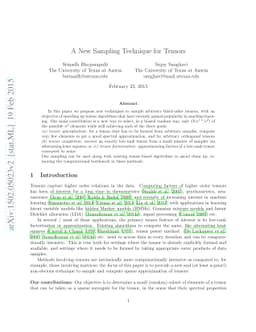 A New Sampling Technique for Tensors