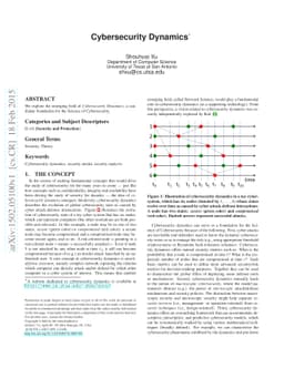 Cybersecurity Dynamics