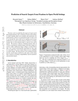 Prediction of Search Targets From Fixations in Open-World Settings