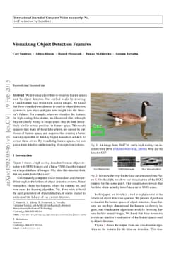 Visualizing Object Detection Features