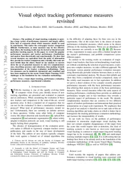 Visual object tracking performance measures revisited