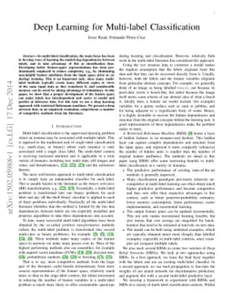Deep Learning for Multi-label Classification