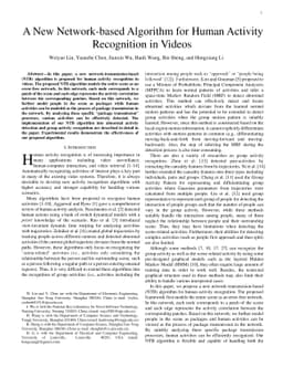 A new network-based algorithm for human activity recognition in video