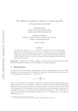 The different asymptotic regimes of nearly unstable autoregressive
  processes
