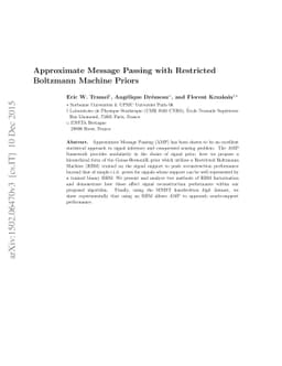 Approximate Message Passing with Restricted Boltzmann Machine Priors