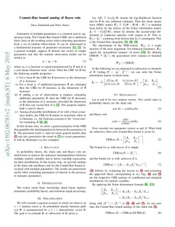 Cramer-Rao bound analog of Bayes rule