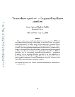 Tensor decomposition with generalized lasso penalties