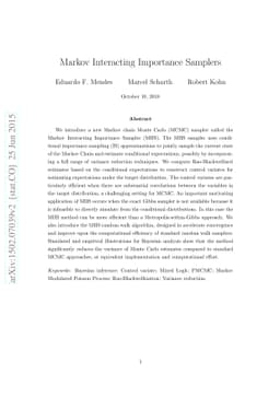 Markov Interacting Importance Samplers