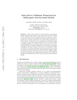 Data Driven Validation Framework for Multi-agent Activity-based Models