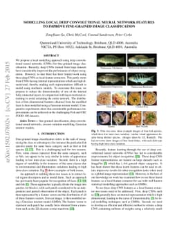 Modelling Local Deep Convolutional Neural Network Features to Improve
  Fine-Grained Image Classification