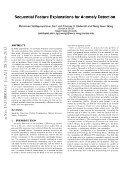 Sequential Feature Explanations for Anomaly Detection