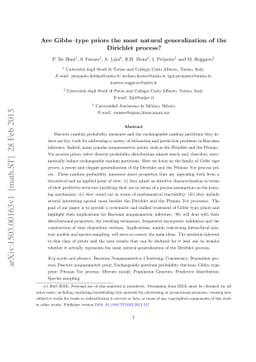Are Gibbs-type priors the most natural generalization of the Dirichlet
  process?