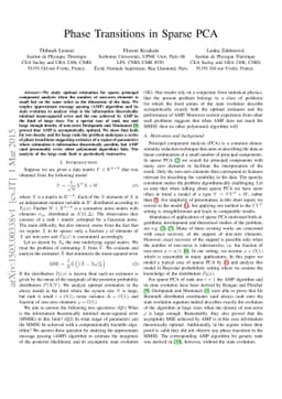 Phase Transitions in Sparse PCA