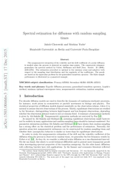 Spectral estimation for diffusions with random sampling times