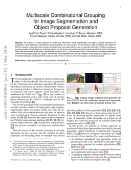 Multiscale Combinatorial Grouping for Image Segmentation and Object
  Proposal Generation