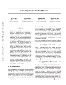 Bethe Projections for Non-Local Inference