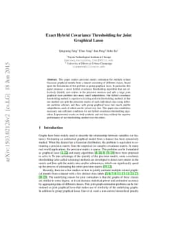 Exact Hybrid Covariance Thresholding for Joint Graphical Lasso