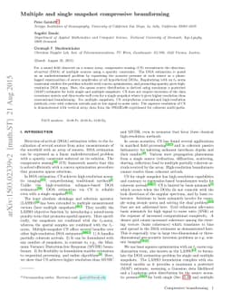 Multiple and single snapshot compressive beamforming
