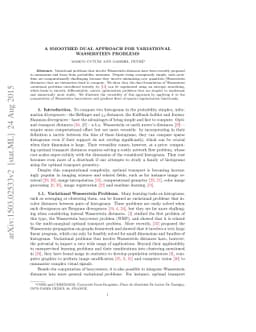 A Smoothed Dual Approach for Variational Wasserstein Problems