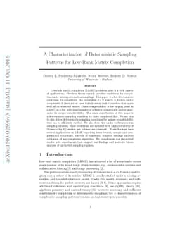 A Characterization of Deterministic Sampling Patterns for Low-Rank
  Matrix Completion