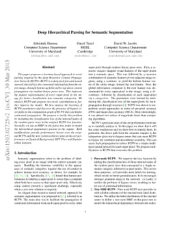 Deep Hierarchical Parsing for Semantic Segmentation