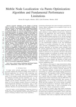 Mobile Node Localization via Pareto Optimization: Algorithm and
  Fundamental Performance Limitations