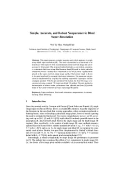 Simple, Accurate, and Robust Nonparametric Blind Super-Resolution