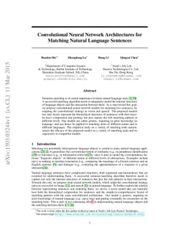 Convolutional Neural Network Architectures for Matching Natural Language
  Sentences